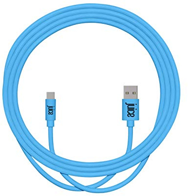 Juice USB Type C 2m Charger and Sync Cable for Samsung Galaxy S20, S10, S9, S8, S20 Plus, Huawei P30, P20,Sony, Apple Ipad 2020, Pro 2020, Air 2020 - Aqua