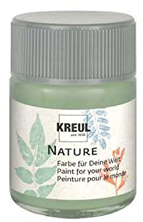 KREUL 49428 - Nature Eukalyptus im 50 ml Glas, wasserbasierte Farbe, aus nachhaltigen, natürlichen Rohstoffen, cremig, schnelltrocknend und lichtecht, für zahlreiche Untergründe