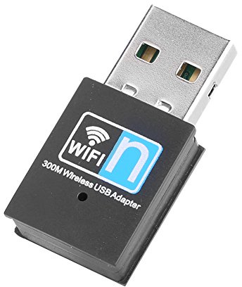 300Mbps USB WiFi Adapter, WiFi Adapter Dongle Wireless Network Card Receiver, Desktop Laptop PC USB Router, for Windows 2000/XP/Vista/7/8/10, for LINUX, for IOS