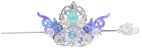 Lurrose 1 Satz Hanfu Haarkrone Kopfschmuck Hanfu-haarnadeln Schmuck Haarspange Chinesischer Alter Haarschmuck Chinesischen Retro Haar Pins Kopfbedeckung Klassisch Liebhaber Asien Legierung