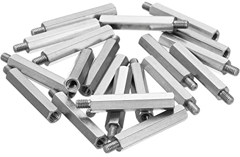 PATIKIL M3x25mm+4mm 20Pack Stecker-Buchse Sechskant Abstandshalter Edelstahl PCB Abstandshalter Schrauben für Hauptplatinen Computer Gehäuse Leiterplatten Elektronik