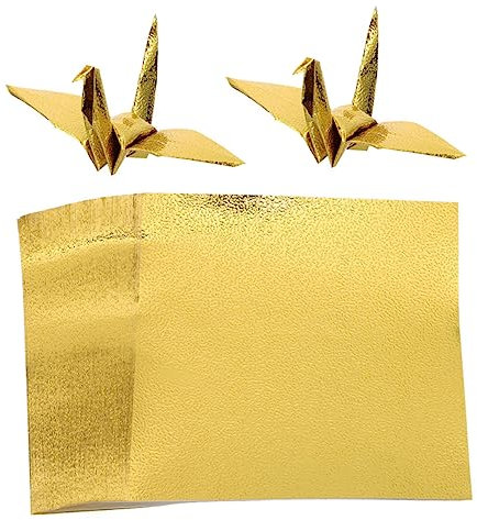TOPPERFUN 100blätter Farbiges Papier Diy Origami Papier Perlen Glanz Faltpapier Einseitig Für Bastelarbeiten Und Faltkunstprojekte