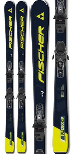 Fischer RC4 Supercomp Skiset 2024 - Schwarz - 153 cm - Sport Board Ski - Ski - Mittelstufe - Erwachsener