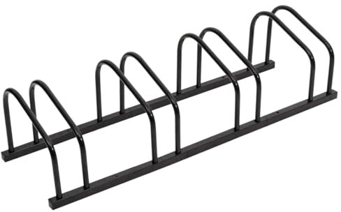 LAPOOH Fahrradständer für 4 Fahrräder Schwarz Stahl, Fahrradhalterung, Bike Stand, Fahrrad Ständer Halter, Fahrradhalter- & -Ständer, Fahrrad Halterungen Wand, Fahrradanlehnbügel