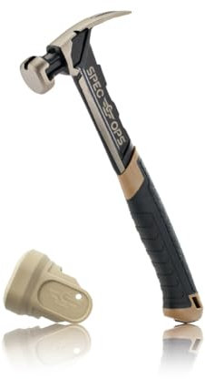 Spec Ops Tools Nailing Hammer, 16 oz, Rip Claw, Smooth Face, Soft Mallet Face, Shock-Absorbing Grip, 3% Donated to Veterans