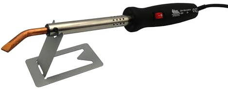 Elektrischer Hochleistungs-Lötkolben LK-100, 100W, 450°C (max.) – Profi-Lötgerät für grobe mechanische Arbeiten, Modellbau, Gehäuselöten – Lötstation & Lötgerät inkl. Ablage
