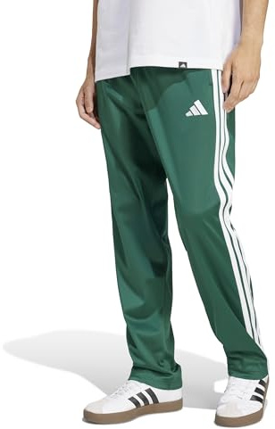 adidas Men's 3 STRIIPES Tricot Open Hem Trackpants, Collegiate Green, M