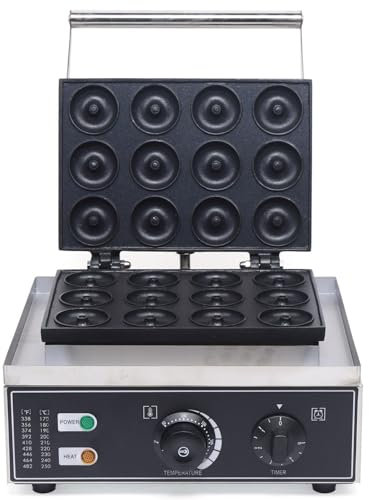 Waffeleisen Kommerzielle Doughnut Baker Maker Donut Machine Edelstahl Silber 12 Grid