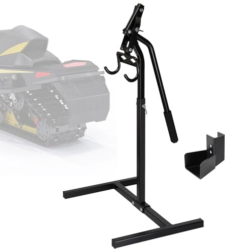 Snowmobile Lever Lift Stand for Yamaha/Polaris/Arctic Cat etc,Sled Lift Stand with Handlebar Cup,Max 33” Bumper Height for Easy Track/Ski/Shock Repair&Garage,Fits Most Snowmobile,Support up to 2000 lbs