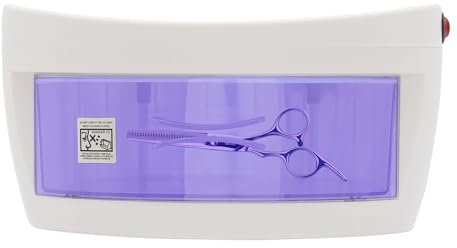 Boîte de stérilisateur professionnel pour nail art 6 W, stérilisateur UV cosmétique pour ciseaux, peignes, brosses, éponges, serviettes, etc. 31 x 18,5 x 16 cm