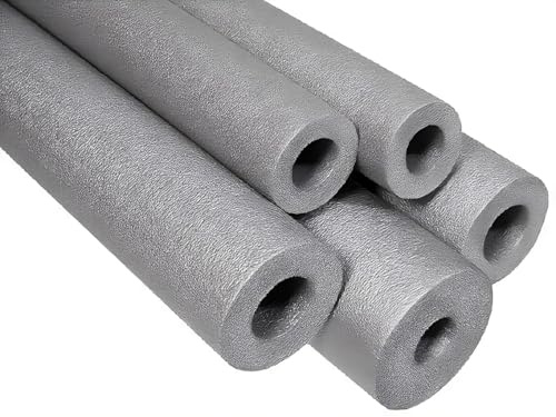 2m Rohrisolierung Ø 35mm Stärke 30mm PE Isolierung Schaumstoff 2 x 1 Meter Grau Isolierschlauch für Heizung und Sanitär | für Heizungsrohr Kupferrohr