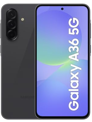 Samsung Galaxy A36 5G 256GB Teléfono Móvil, 6GB RAM, 50MP Cámara, Negro, Garantía del Fabricante 3 Años + 1 Año Extra
