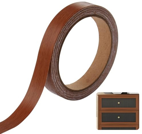 Nastro adesivo in melamina, 18 mm x 10 m, effetto legno, per mensole, piano di lavoro, scrivania, cucina, armadio, restauro di mobili, facile applicazione fai da te