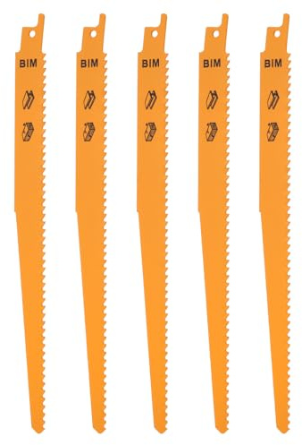 SG Store 5 Pezzi DT2349 Lame Per Seghetto Alternativo 6TPI/4,2 Mm Lame Per Seghetto Alternativo Bimetalliche Per Plastica Dura E Legno Con Chiodi Incorporati