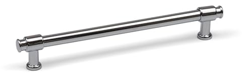 160mm Polished Chrome Cabinet Handle Silver Cupboard Door Drawer Furniture Pull Industrial Pipe Design
