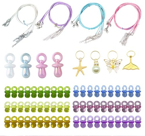 THXFUNAREA Set di 72 Accessori Anni 90 per Donna, Collana con Ciuccio in Plastica, Catenella Stile Tattoo Retrò, Idea Regalo Originale per Feste a Tema, Compleanni