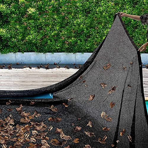 KLYDBMYT Cubierta de Malla Fina para Piscinas con Hojas - Cubierta Rectangular de Malla para Piscinas enterradas, Ideal para el Invierno - Material de Polietileno Tejido, Ligera y fácil de almacenar