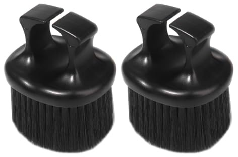 DECORNIJIA 2 Stück Bartbürsten mit Weichen Borsten Tragbare Haar und Schnurrbartbürste mit Ringgriff Klein und Robust für Bartpflege und Styling