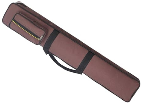 QUXVUIS Custodie per stecche da biliardo, facili da trasportare, con 8 buche, custodia per stecche biliardo, per lunghi viaggi e partite, custodia per il trasporto di biliardi e, Caffè, 85x18x7cm