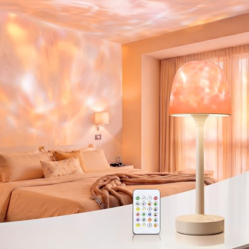UPXNBOR Shower Lamp, Waterproof Rechargeable Table Lamp for Home Ambience