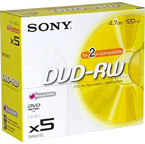 Sony Dvd+rw 4.7GB 5DPW120 - Confezione da 5