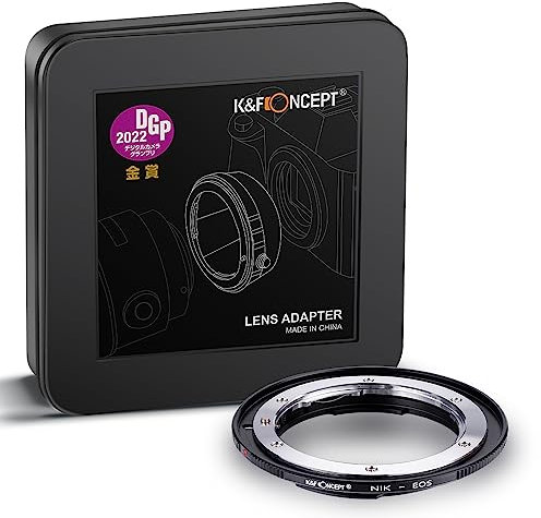 K&F CONCEPT Nik to EOS Lens Mount Adapter, Compatible with Nikon Nikkor F/AI Mount Lens and Compatible with Canon EOS EF EF-S Mount Camera Body