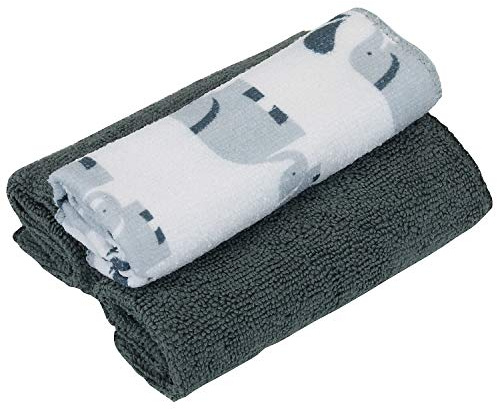 MACOSA KL13039_g Spültücher Mikrofaser Grau Elefant 3er Set saugstark & waschbar Putztuch Spül-Lappen Reinigungs-Tuch Küchentuch Mikrofasertuch