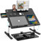 Cooper DeskPRO XL 23.6 Ergonomic Adjustable Laptop Bed Desk, Laptop Bed Table | Tray for Eating, Computer, Writing, Floor, Couch | Large Lap Desk for Adults | Leather, Drawer, Book Stand (Black)