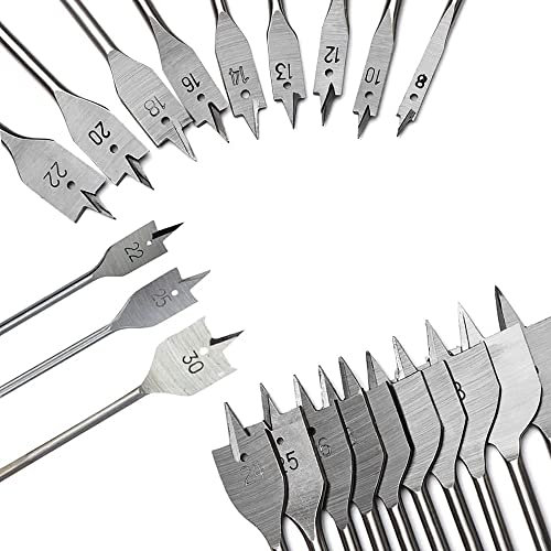 6-50Mm Flat Drill High-Carbon Steel Wood Flat Drill Set Woodworking Spade Drill Bits Durable Woodworking Tool Sets-12Mm
