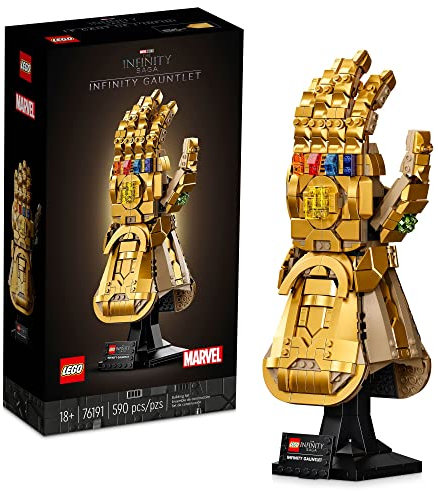 LEGO Marvel Infinity Gauntlet 76191 Collectible Building Kit; Thanos Right Hand Gauntlet Model with Infinity Stones (590 Pieces)