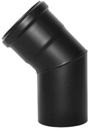Curva a 45° smaltata per stufe a pellet 80mm