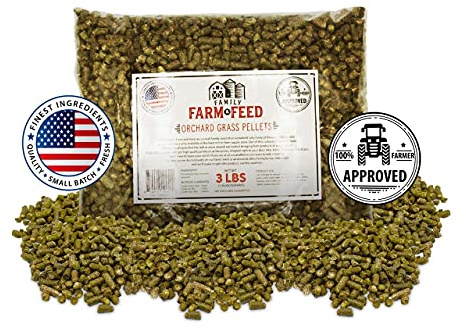 FAMILY FARM AND FEED | Orchard Grass Food | Small Pet | Young and Adult | Pellets | 3 Pounds