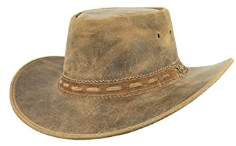 Black Jungle YARAKA Lederhut Cowboyhut Australienhut Hut (Klassik, XXL)
