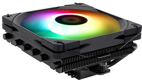 Thermalright AXP120-X67 Black ARGB Low Profile CPU Air Cooler with Quite 120mm TL-C12015B-S PWM Fan, 6 Heat Pipes, 67mm Height, for AMD AM4/Intel LGA 1700/115X/1200/20XX