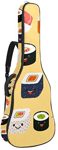 Akustikgitarre Tasche Wasserdicht Gitarre Rucksack Dicke Weich Gepolstert Herz Krone Prinzessin Weiß Konzertgitarre Tasche, Farbe2, 42.9x16.9x4.7 in, Taschen-Organizer