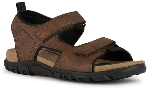 Geox Uomo Sandal Strada B, Sandalias Deportivas Hombre, marrón Oscuro, 44 EU