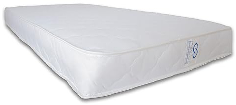 Oliver & Smith Twin Mattress 8 Inch - Medium Firm Euro Top, Double-Sided with Bonnell Coil Hybrid Support - 6 Layer High Density Foam - Cotton Cover Twin Size Mattress in A Box - White