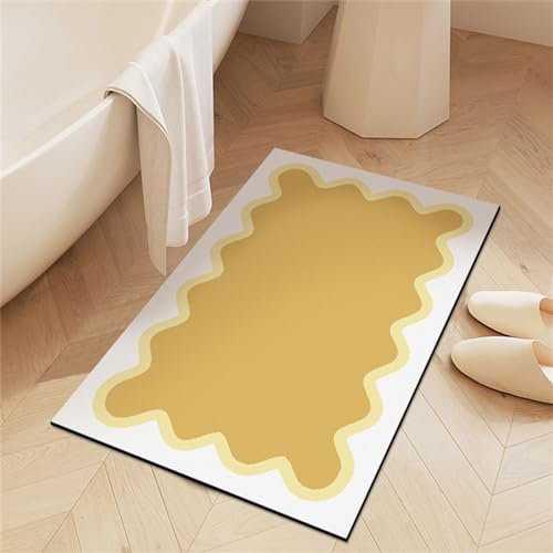 Badematte Rutschfester Badezimmerteppich Groß, Super Absorbierende Bodenmatte, Schnell Trocknend Badematten, Badteppich Rutschfest Badematte SaugfäHige Badvorleger Badezimmermatte Ink, 100x160cm