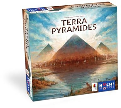 HUCH! Terra Pyramides Family Game for 1 to 4 Players from 10 Years and Above Resource Management Includes 2 Expansions Simple Basic Version Sophisticated Expansions