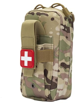 ANCLLO Bolsa táctica de Supervivencia de Emergencia, Kit de Trauma vacío, Bolsa médica EDC para Viajes al Aire Libre, Camping, Senderismo
