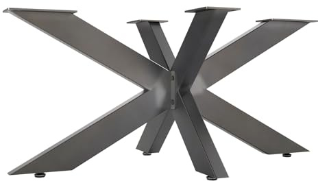 SOTECH Tischgestell Spider/Schwerlast Tischbeine Rohstahl lackiert | Höhe: 430 x Breite: 580 x Länge: 980 mm / bis 500 kg Belastbarkeit / Tisch-Kufen für DIY-Projekte Couchtische, Esstische