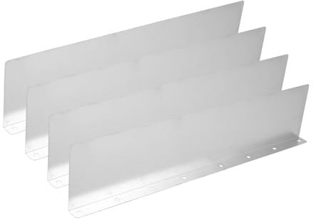 WOONEKY 4 Stück Dachrinnen Spritzschutz Aus Aluminium Wetterbeständig Regenableiter Für Hauswand Und Fassadenschutz Spritzschutz Für Dachrinnen Bei Starkem Regen