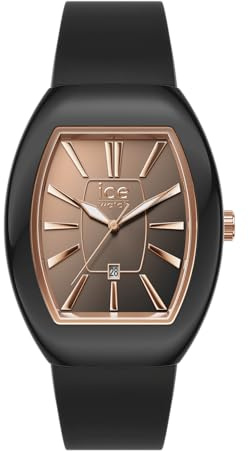 ICE-WATCH - Ice boliday Dome Black Sunset RG - Schwarze Damenuhr mit Silikonarmband - 024032 (Small)