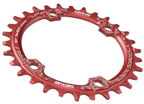 SHUNMIN Kettenblatt 96bcd Mountainbike Kettenblatt BCD 96 Rund Oval 32/34/36/38T Krone Platte Teile FahrradkettenbläTter(36T,96BCD Round Red)