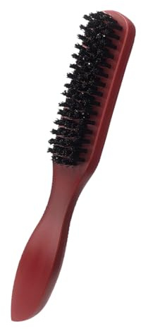 GAJUS 1 pcs spazzola con setole di cinghiale, spazzola per capelli, spazzola con manico in legno rosso-marrone, pettine per barba da uomo, spazzola per capelli, per parrucchieri, donne