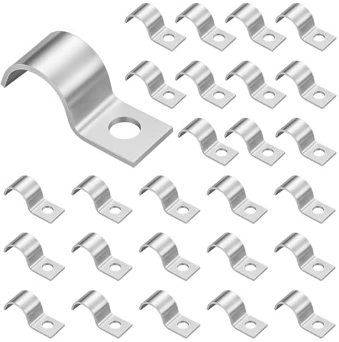 27 Stück Metallkabelschellen, Edelstahl Befestigungsschelle, Hochleistungs Schlauchschnalle Rohrhalterung, Einzelloch Rohr rohrschelle für Kabel Leerrohr Rohr Befestigung Ø 15-16 mm