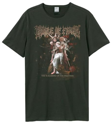 Amplified Unisex Adult The Screaming Of The Valkyries Cradle Of Filth T-Shirt (3XL) (Charcoal)