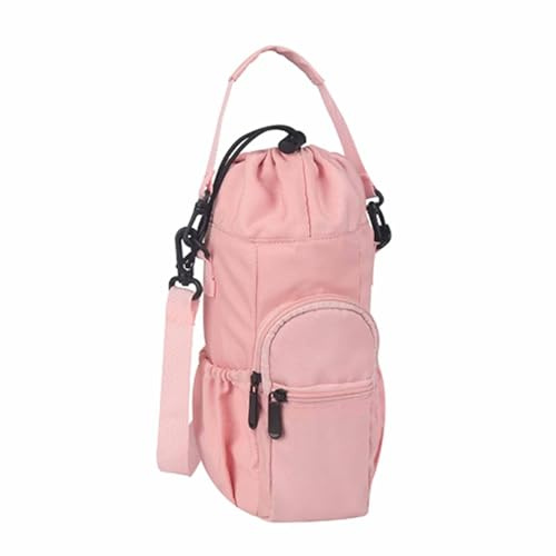 Ailan Bouteille isotherme Oxford à bandoulière, design tendance, lisse et polyvalente, adaptée à Pour tous les types de bouteilles d'eau, idéale pour l'extérieur, rose