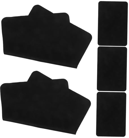 TOGEVAL Vinyl Record Cleaner Cloth 5pcs Black Sturdy Lint Dust Remover for Household Turntable and Cd Albums Deep Groove Cleaning for Music Preservation