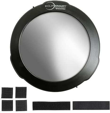 Celestron 94244 EclipSmart Solar Eclipse Telescope Filter – ISO 12312-2 Compliant, Secure Fit with Solar Safe Film, Works with 8” Schmidt-Cassegrain/EdgeHD Telescopes, Black